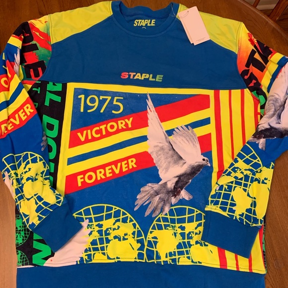 MENS STAPLE RENOWN NWT SWEATSHIRT PLUS STAPLE USED HOODIE SIZE LARGE - Picture 2 of 16